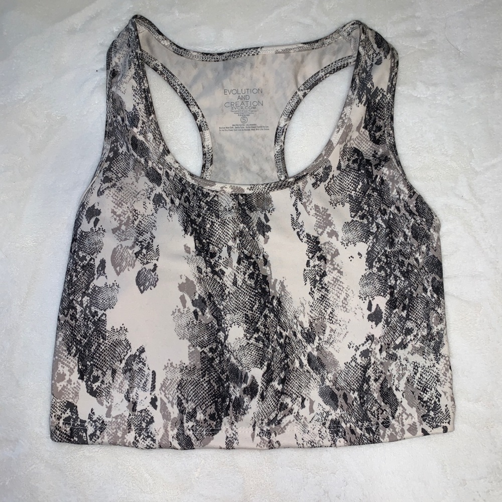 Cropped Snake Print Tank